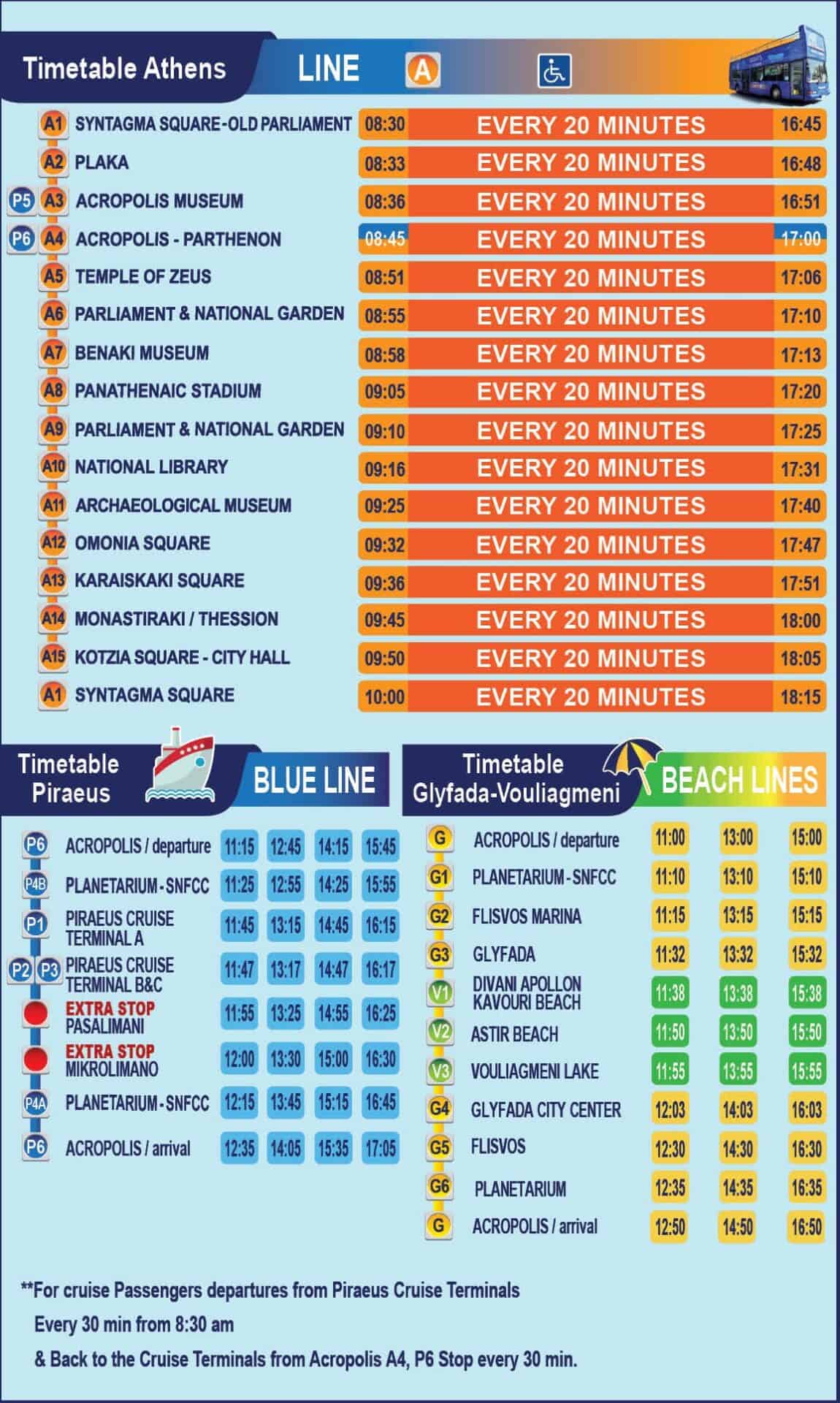 Blue Hop On Bus Timetable 1 1