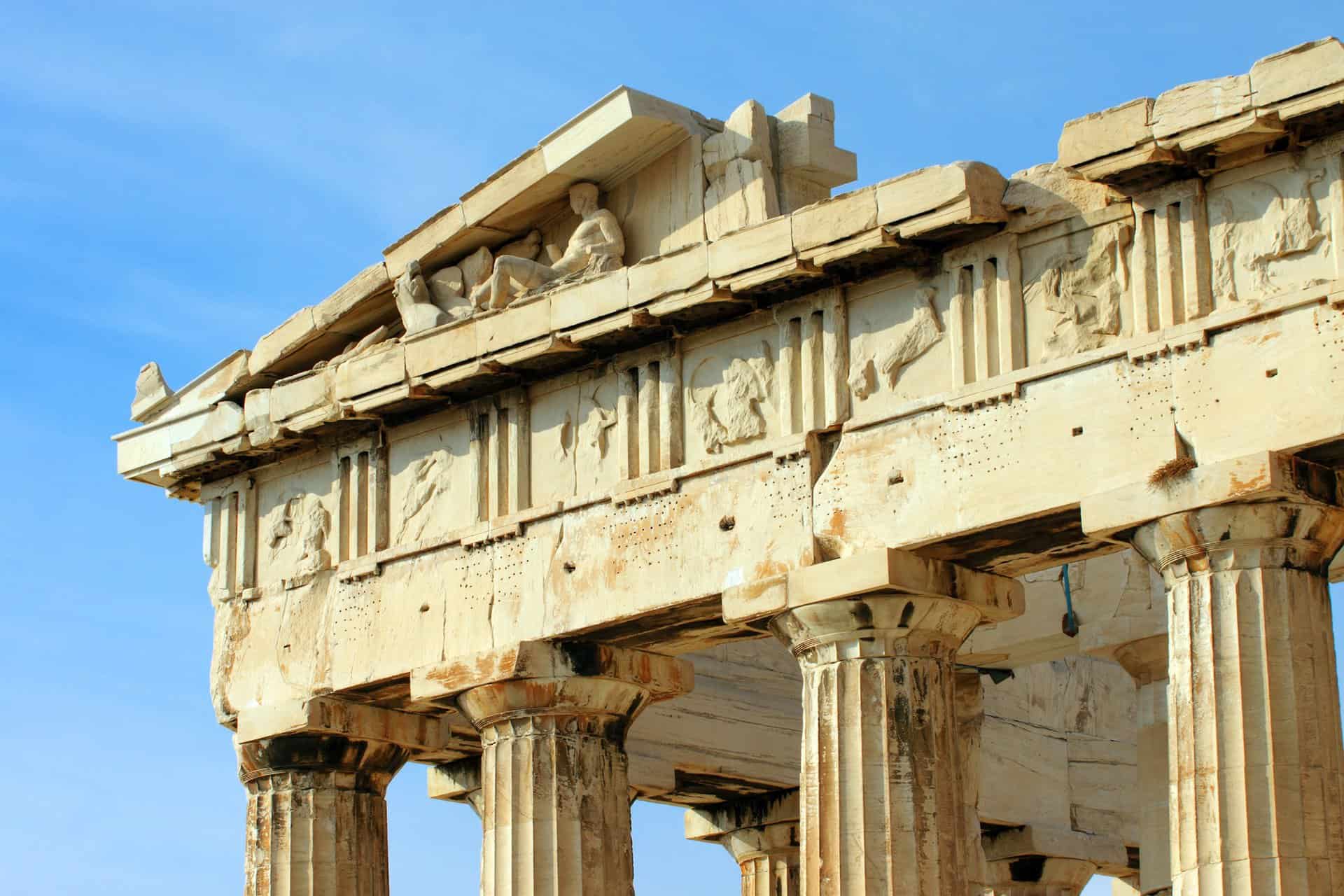 Detail of the Parthenon in Athen